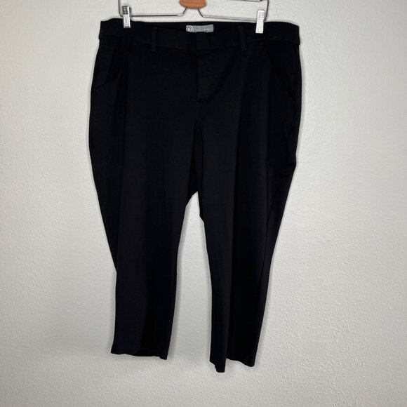 Wit & Wisdom Black Womens Ab-solution Mid Rise Crop Pants Stretch Knit size 20 - Picture 8 of 11